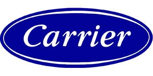 Carrier logo in blue color