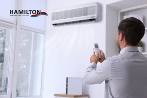 New AC installation in Hamilton high-efficiency air conditioning system