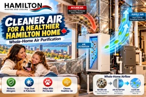 Whole-home air purification system in a Hamilton, Ontario home